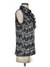 Tahari by ASL 100% Polyester Silver Sleeveless Blouse Size S - photo 4