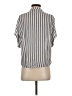 Olivaceous 100% Viscose Stripes Gray Short Sleeve Blouse Size S - photo 2