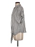 Olivaceous 100% Viscose Stripes Gray Short Sleeve Blouse Size S - photo 5