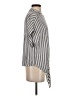 Olivaceous 100% Viscose Stripes Gray Short Sleeve Blouse Size S - photo 4