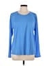 Athleta 100% Polyester Blue Long Sleeve T-Shirt Size L - photo 1