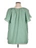 Max Studio 100% Polyester Green Short Sleeve Blouse Size 1X - photo 2