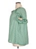 Max Studio 100% Polyester Green Short Sleeve Blouse Size 1X - photo 5