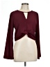 Ambiance Burgundy Long Sleeve Blouse Size L - photo 1