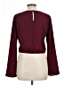Ambiance Burgundy Long Sleeve Blouse Size L - photo 2