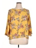 Papermoon Yellow 3/4 Sleeve Blouse Size XL - photo 1