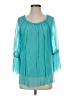 Assorted Brands Teal 3/4 Sleeve Blouse Size 3 - photo 1