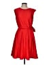 DKNY 100% Polyester Red Cocktail Dress Size 10 - photo 1