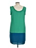 Thakoon for Target 100% Polyester Color Block Teal Casual Dress Size L - photo 2