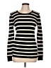 J.Crew Stripes Black Pullover Sweater Size L - photo 1