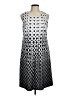 Perceptions Graphic Silver Cocktail Dress Size M - photo 1