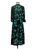 Veronica M. Print Green Casual Dress Size XS - photo 2