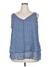 Lane Bryant 100% Polyester Blue Sleeveless Blouse Size 18 - photo 1