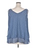 Lane Bryant 100% Polyester Blue Sleeveless Blouse Size 18 - photo 2