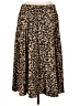 Halogen 100% Polyester Animal Print Brown Casual Skirt Size XL - photo 1