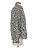 Lands' End 100% Supima Cotton Animal Print Silver Long Sleeve Blouse Size 6 - photo 4