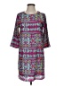 Unbranded 100% Polyester Print Purple Pink Casual Dress Size S - photo 1