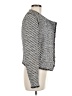Ann Taylor 100% Polyester Houndstooth Gray Blazer Size 6 - photo 4