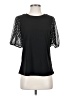 CeCe Black Short Sleeve Top Size S - photo 1