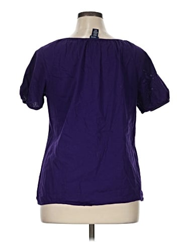 Basic Editions Short Sleeve Blouse (view 2)
