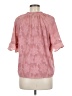 Ann Taylor LOFT 100% Polyester Pink Short Sleeve Blouse Size Med Petite - photo 2