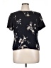 Talbots 100% Polyester Black Short Sleeve Top Size 14 - photo 1