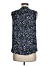 Ann Taylor LOFT 100% Polyester Blue Sleeveless Blouse Size M - photo 2