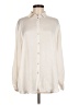 Zara Solid Ivory Long Sleeve Blouse Size M - photo 1