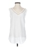 ASOS 100% Polyester White Sleeveless Blouse Size 0 - photo 1