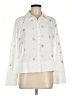 Modern Works 100% Polyester Stars Ivory Long Sleeve Blouse Size M - photo 1