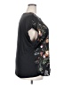 DR2 100% Polyester Floral Black Short Sleeve Blouse Size XXL - photo 4