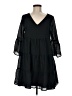 Crescent Solid Black Casual Dress Size M - photo 1