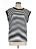 Zara Stripes Black Short Sleeve Top Size L - photo 1