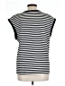 Zara Stripes Black Short Sleeve Top Size L - photo 2