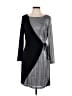Sandra Darren Color Block Gray Casual Dress Size 12 - photo 1