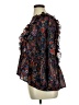 H&M 100% Polyester Paisley Black Long Sleeve Blouse Size 14 - photo 5