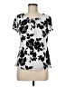 Worthington Floral Silver Short Sleeve T-Shirt Size M (petite) - photo 1