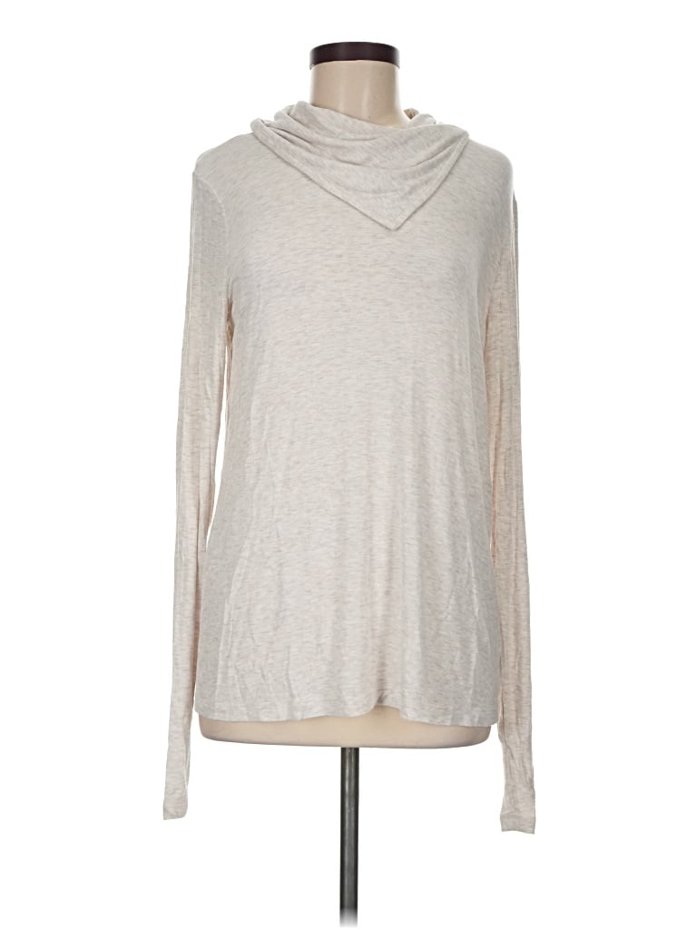 Pre-owned Cabi Long Sleeve Turtleneck In Silver