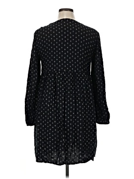 casual kohls dresses women Casual Long Sleeve Crew Neck Ruched Slit Knitted Midi Sweater Dress, Black / S