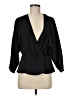 Express 100% Polyester Black 3/4 Sleeve Blouse Size M - photo 1