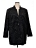 Chico's 100% Polyester Animal Print Black Coat Size XL (3) - photo 1