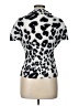 Preen Animal Print Silver Short Sleeve Blouse Size L (estimated) - photo 2