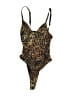 Out From Under Animal Print Brown One Piece Swimsuit Size S - photo 1
