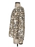 CAbi Animal Print Multi Color Ivory Long Sleeve Blouse Size S - photo 5