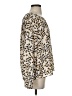 CAbi Animal Print Multi Color Ivory Long Sleeve Blouse Size S - photo 4