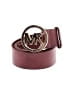 MICHAEL Michael Kors 100% Leather Burgundy Brown Leather Belt Size M - photo 1