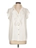 Calvin Klein Ivory Sleeveless Button-Down Shirt Size L - photo 1