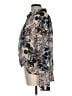 CAbi 100% Polyester Floral Silver Long Sleeve Blouse Size L - photo 5