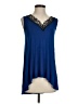 Green Envelope Blue Sleeveless Top Size S - photo 1
