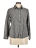 Old Navy Houndstooth Gray Long Sleeve Button-Down Shirt Size M - photo 1